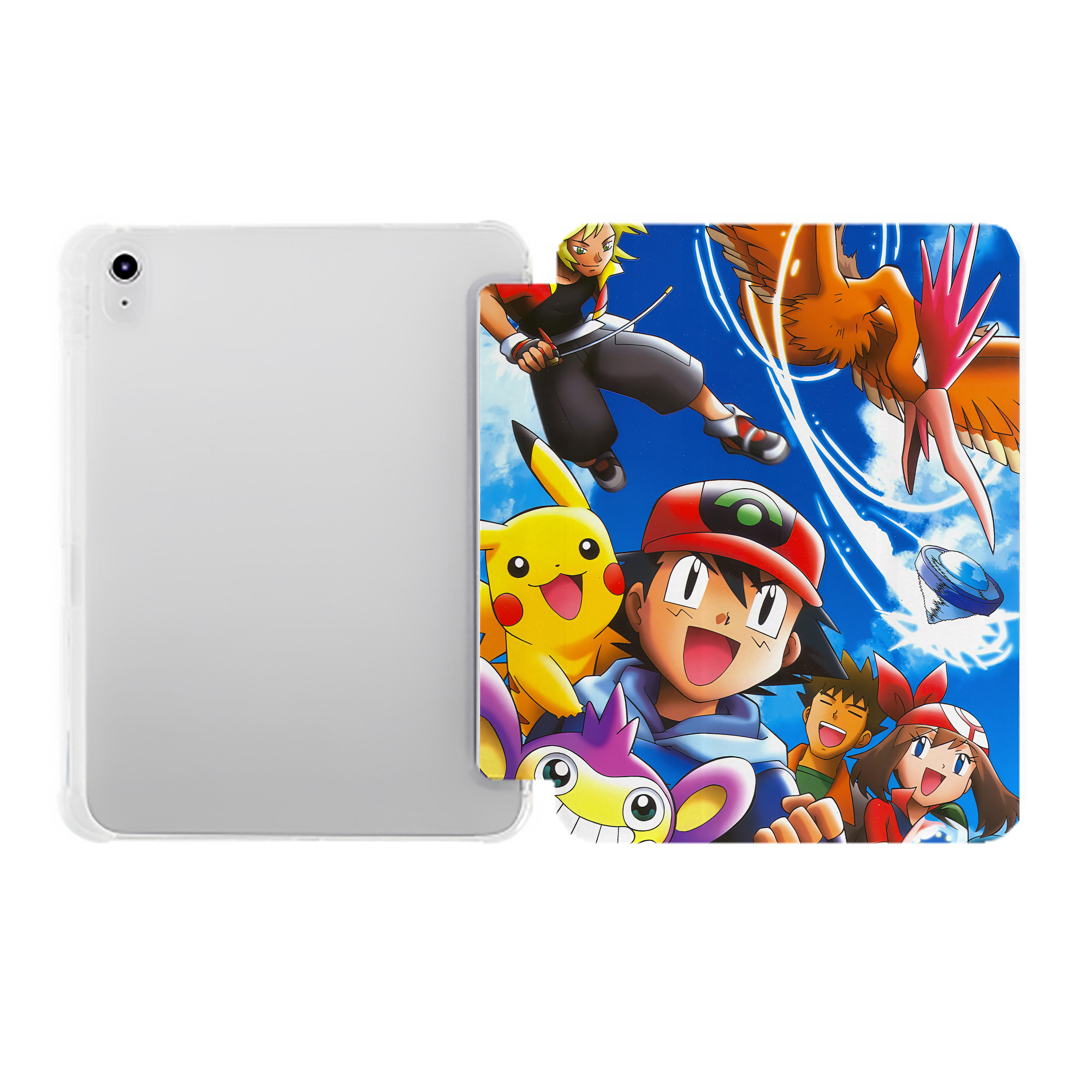 （画像用） ポケットモンスター Pokémon IPad ケース ペン収納付き 三つ折りスタンド PUレザー×シリコン 対応機種9.5/10.5/10.9インチ